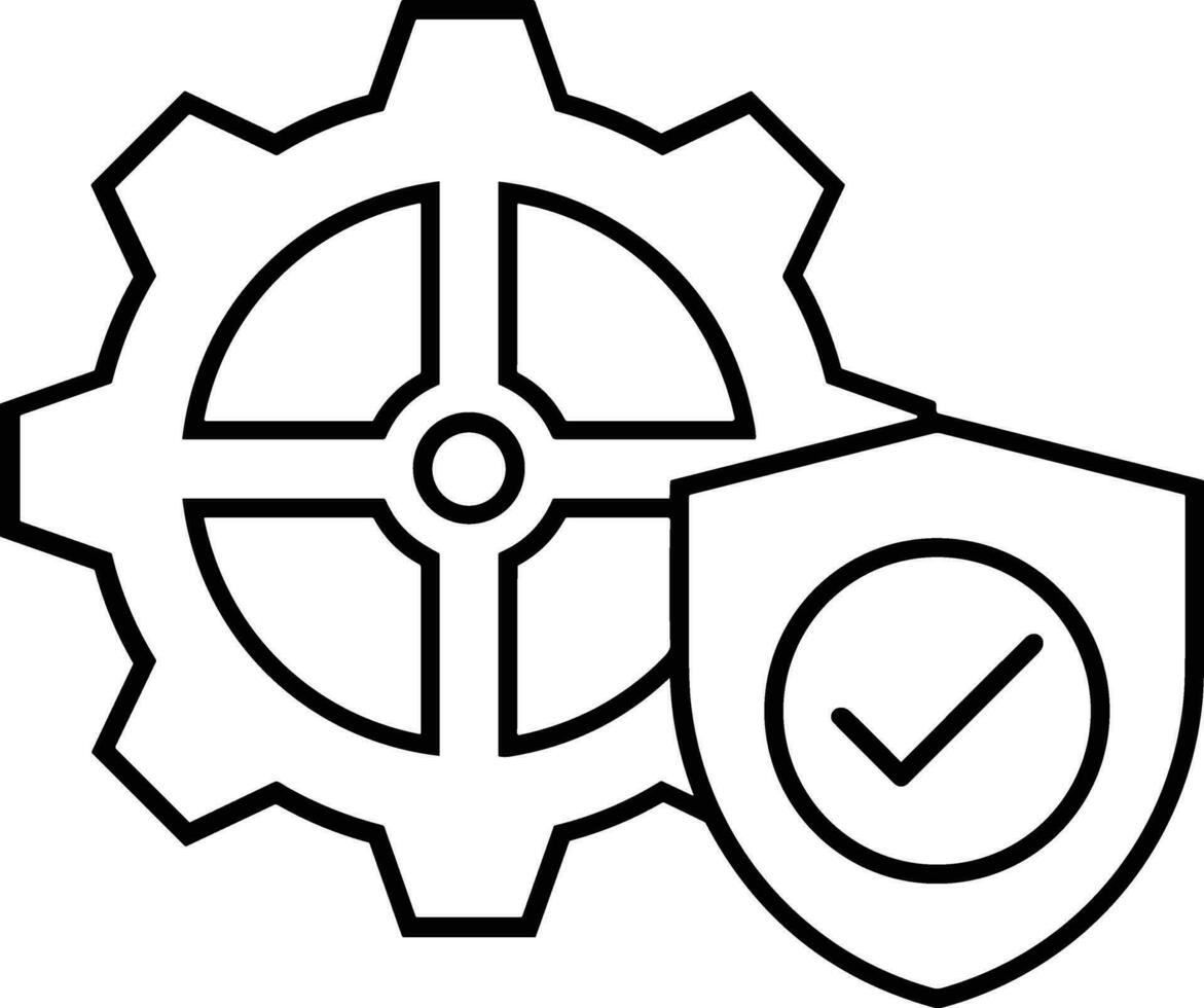 Gear setting symbol icon vector image. Illustration of the industrial wheel mechine mechanism design image