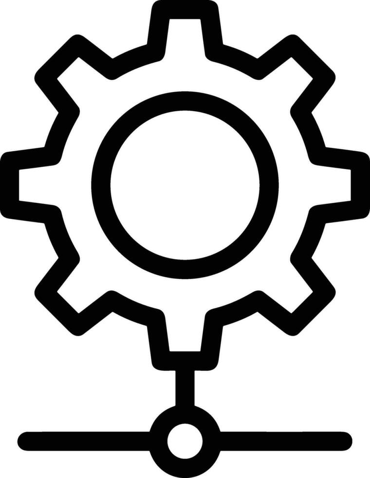 Gear setting symbol icon vector image. Illustration of the industrial wheel mechine mechanism design image