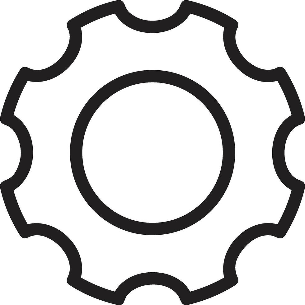 Gear setting symbol icon vector image. Illustration of the industrial wheel mechine mechanism design image
