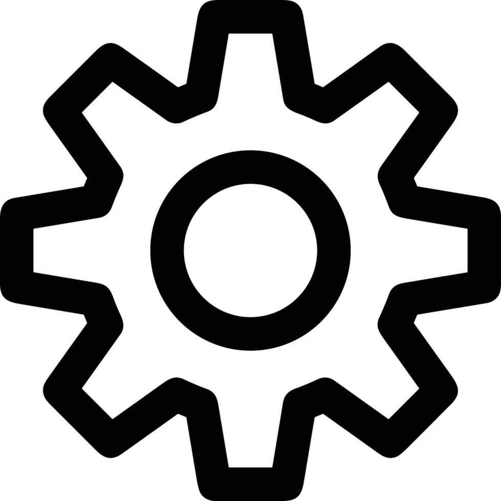 Gear setting symbol icon vector image. Illustration of the industrial wheel mechine mechanism design image