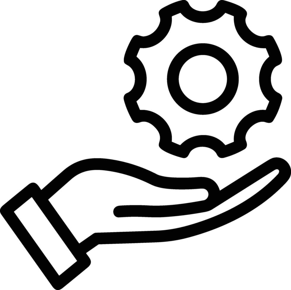 Gear setting symbol icon vector image. Illustration of the industrial wheel mechine mechanism design image