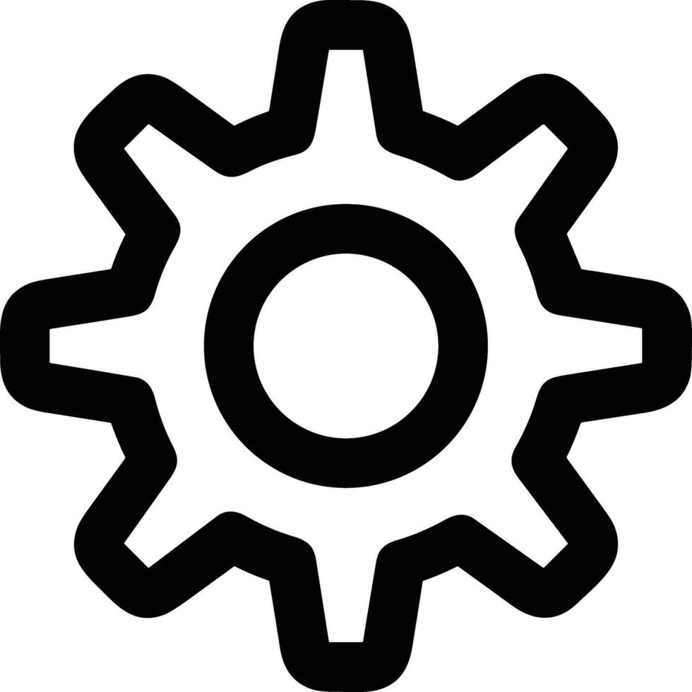 Gear setting symbol icon vector image. Illustration of the industrial wheel mechine mechanism design image