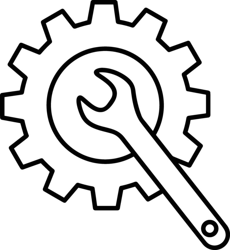 Gear setting symbol icon vector image. Illustration of the industrial wheel mechine mechanism design image