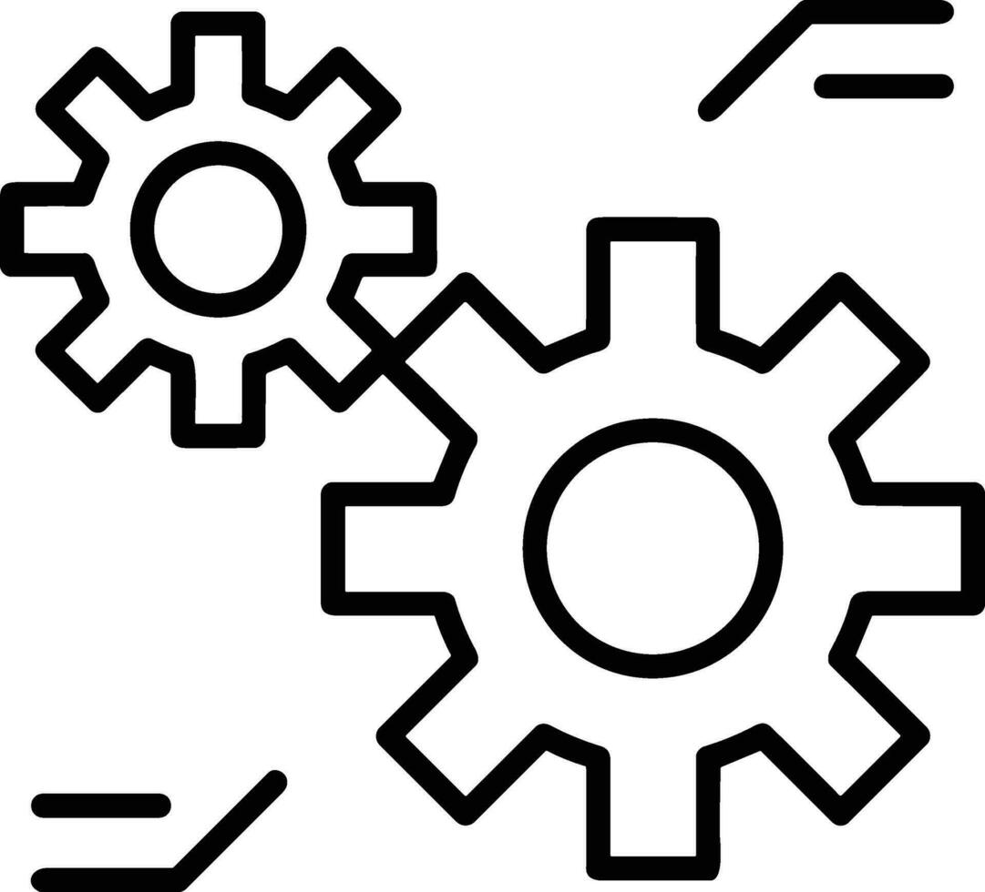 Gear setting symbol icon vector image. Illustration of the industrial wheel mechine mechanism design image