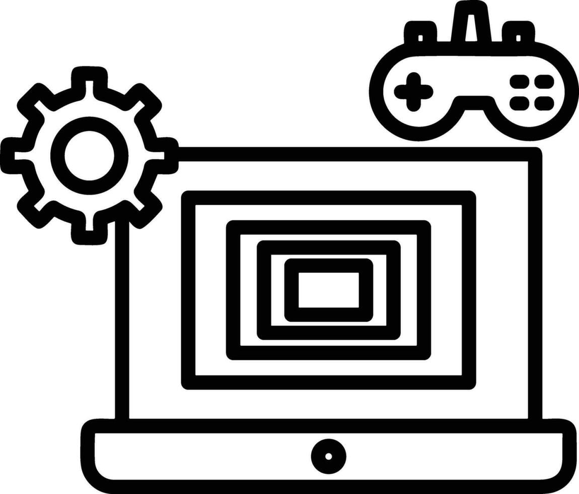 Gear setting symbol icon vector image. Illustration of the industrial wheel mechine mechanism design image