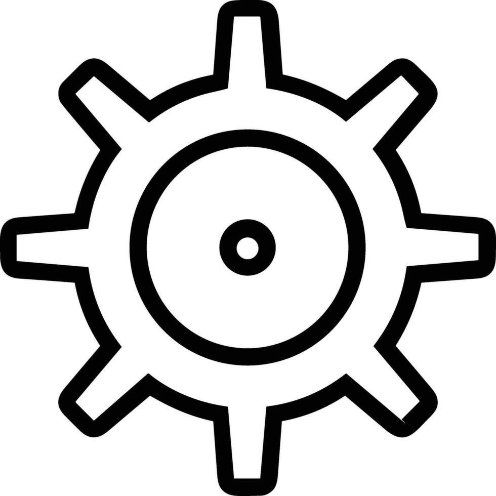 Gear setting symbol icon vector image. Illustration of the industrial wheel mechine mechanism design image