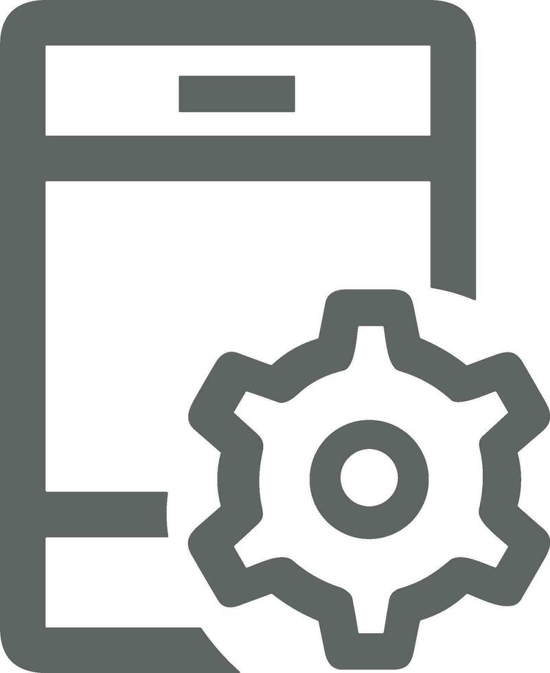 Gear setting symbol icon vector image. Illustration of the industrial wheel mechine mechanism design image