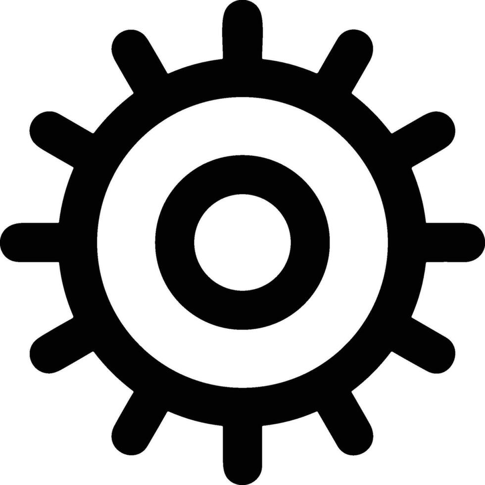 Gear setting symbol icon vector image. Illustration of the industrial wheel mechine mechanism design image
