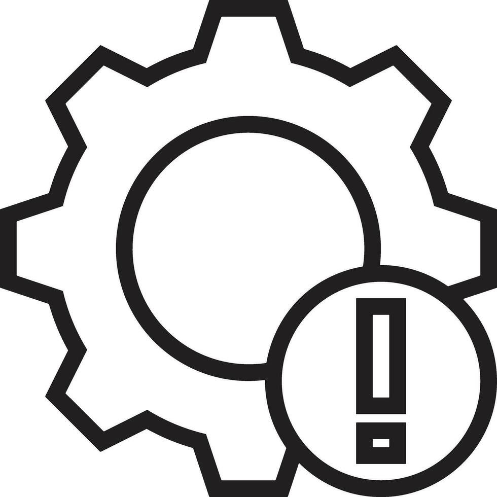 Gear setting symbol icon vector image. Illustration of the industrial wheel mechine mechanism design image