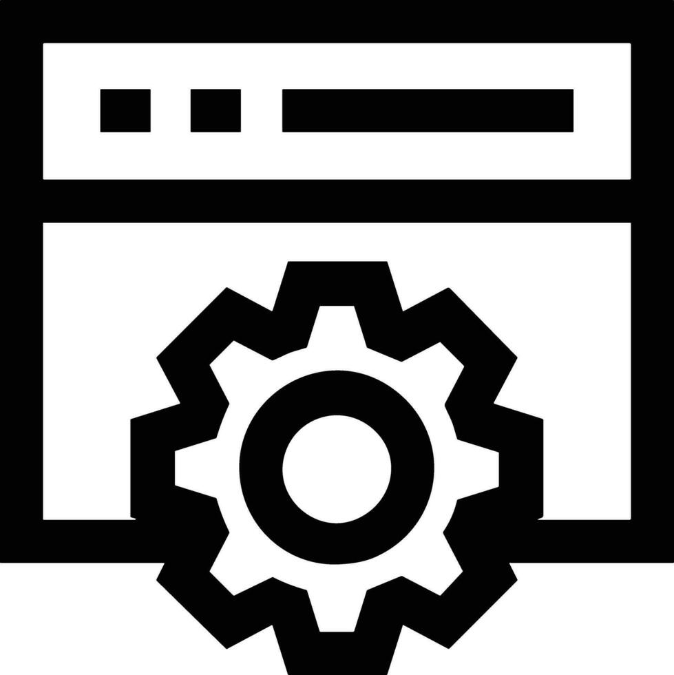 Gear setting symbol icon vector image. Illustration of the industrial wheel mechine mechanism design image