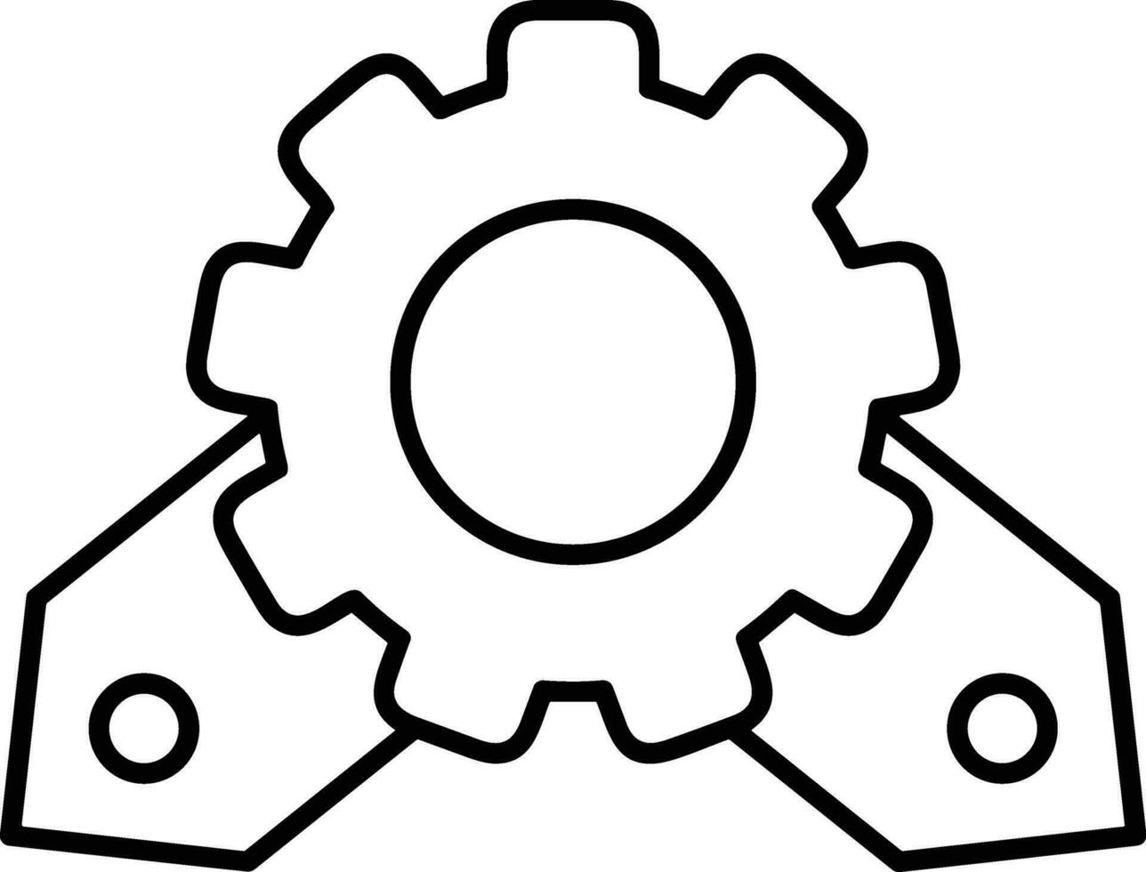 Gear setting symbol icon vector image. Illustration of the industrial wheel mechine mechanism design image