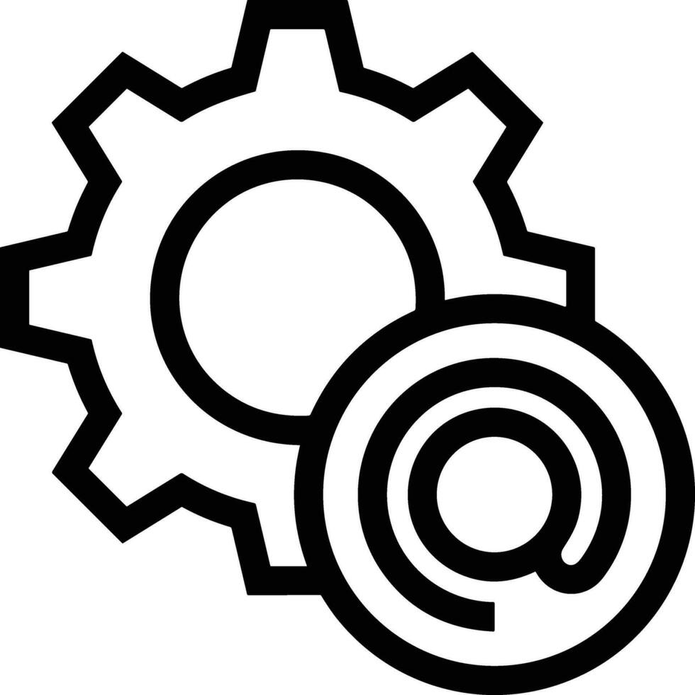 Gear setting symbol icon vector image. Illustration of the industrial wheel mechine mechanism design image
