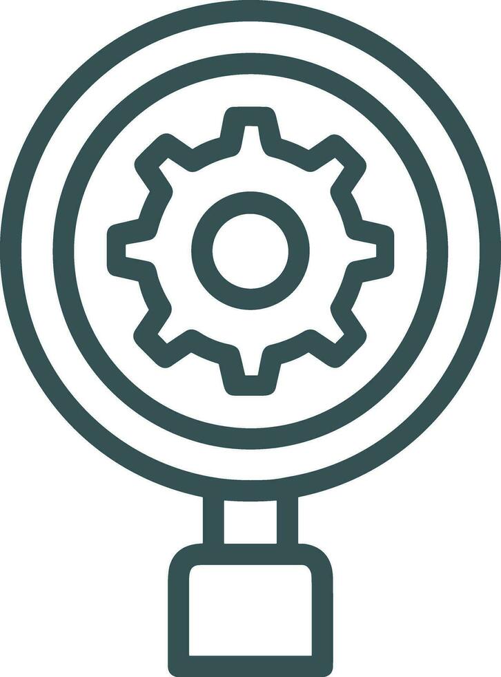 Gear setting symbol icon vector image. Illustration of the industrial wheel mechine mechanism design image