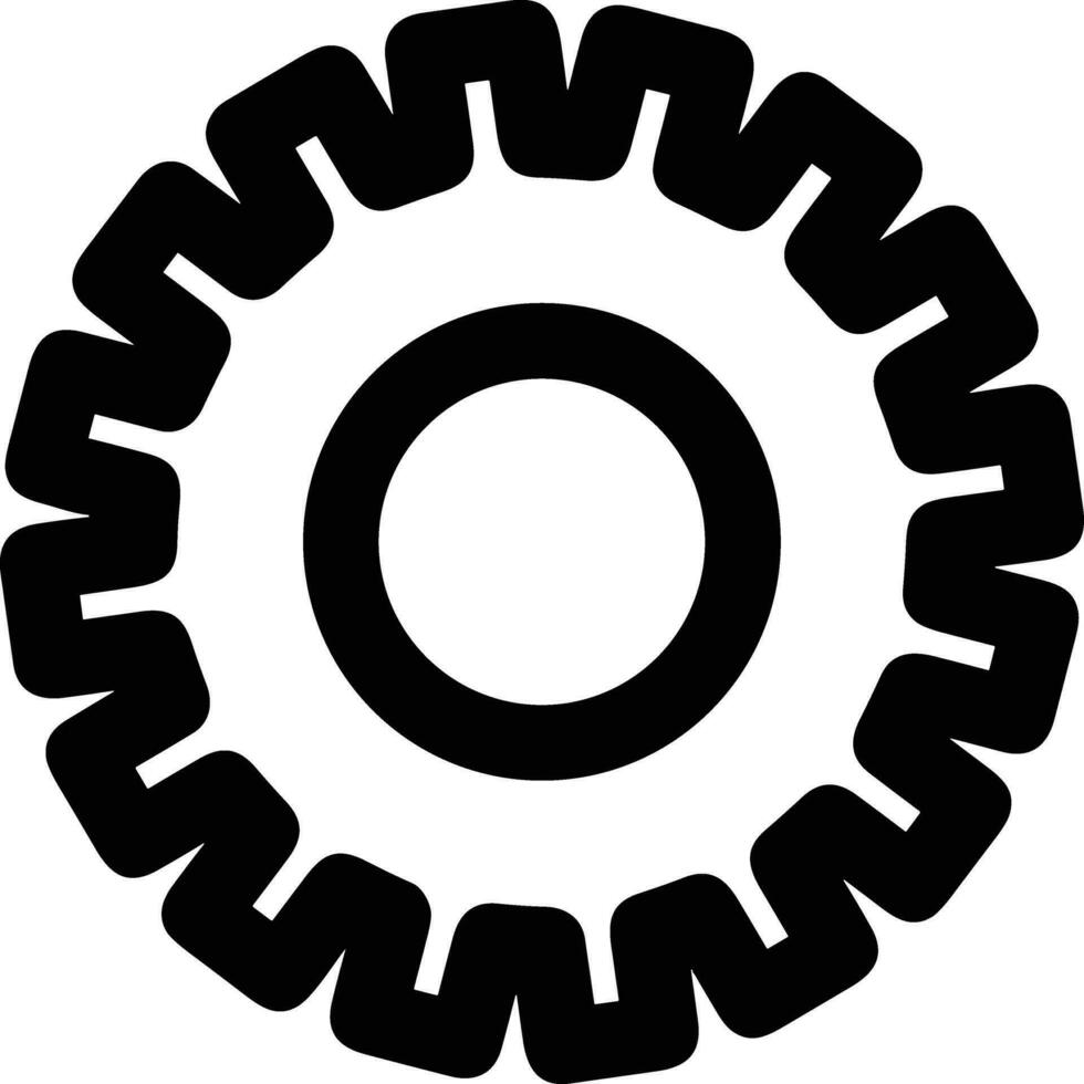 Gear setting symbol icon vector image. Illustration of the industrial wheel mechine mechanism design image