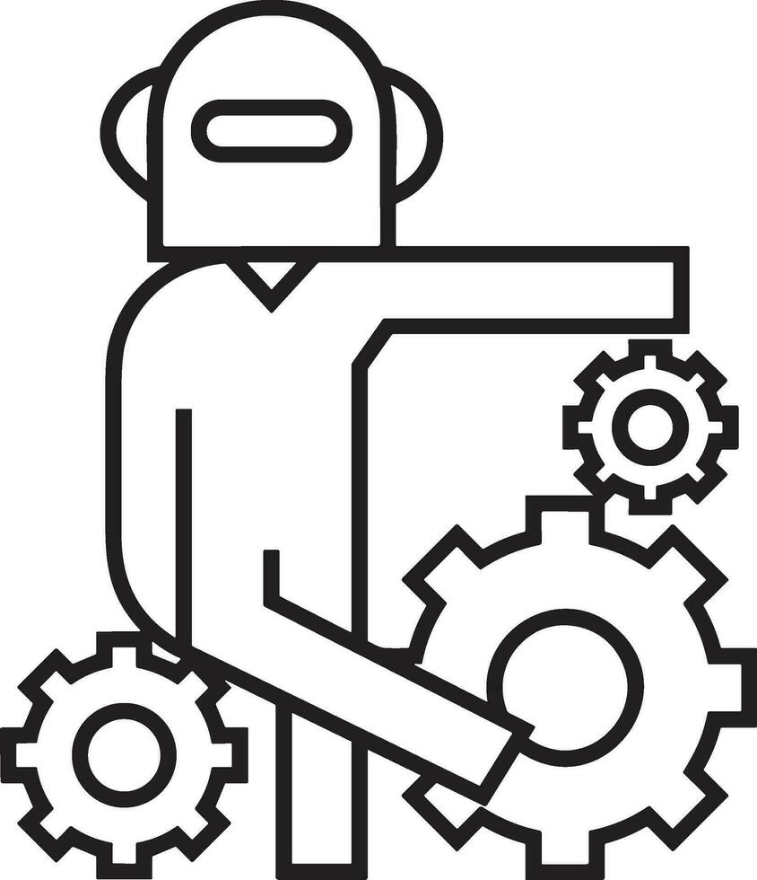 Gear setting symbol icon vector image. Illustration of the industrial wheel mechine mechanism design image