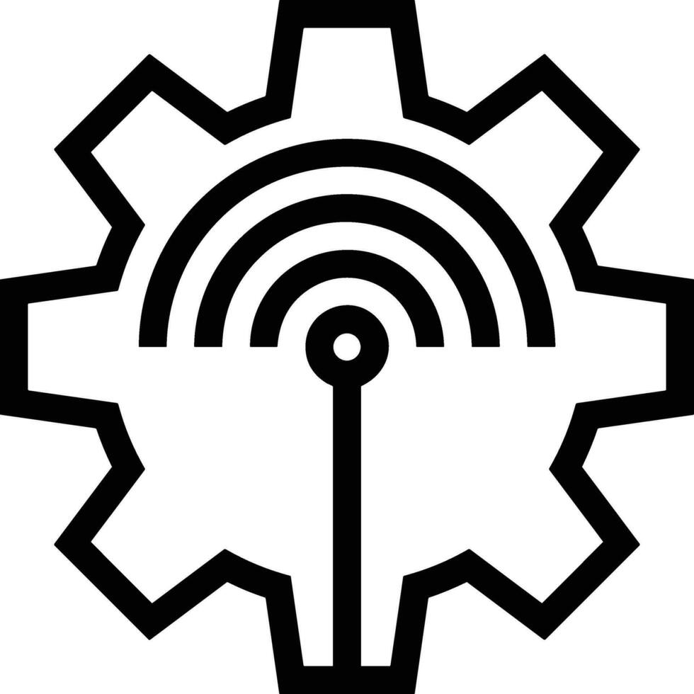 Gear setting symbol icon vector image. Illustration of the industrial wheel mechine mechanism design image