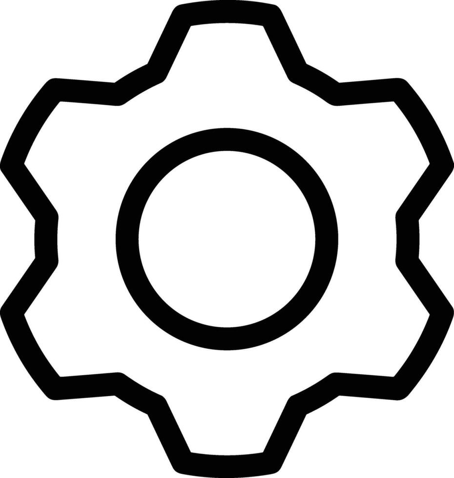 Gear setting symbol icon vector image. Illustration of the industrial wheel mechine mechanism design image