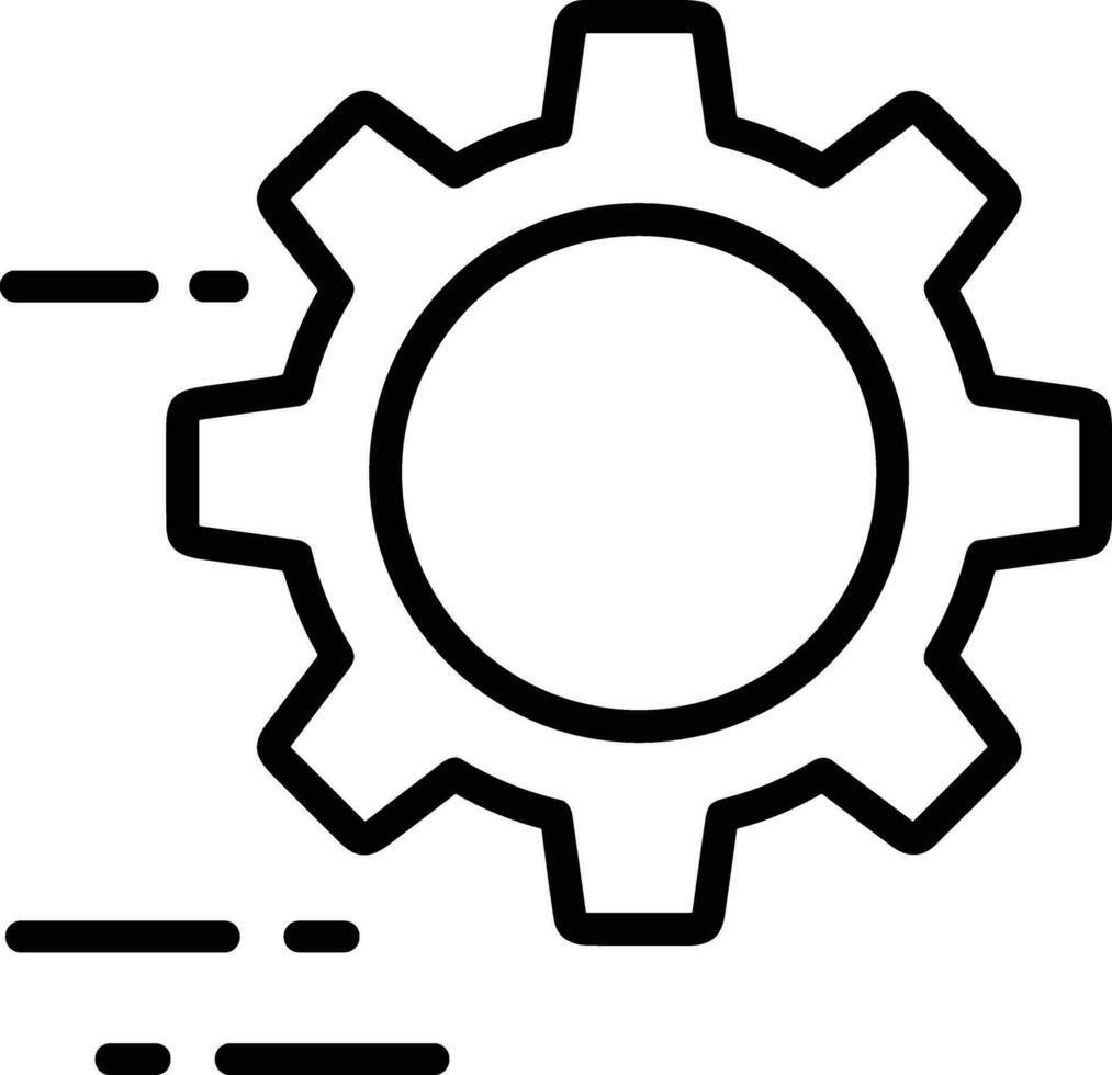 Gear setting symbol icon vector image. Illustration of the industrial wheel mechine mechanism design image