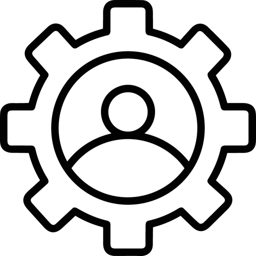 Gear setting symbol icon vector image. Illustration of the industrial wheel mechine mechanism design image