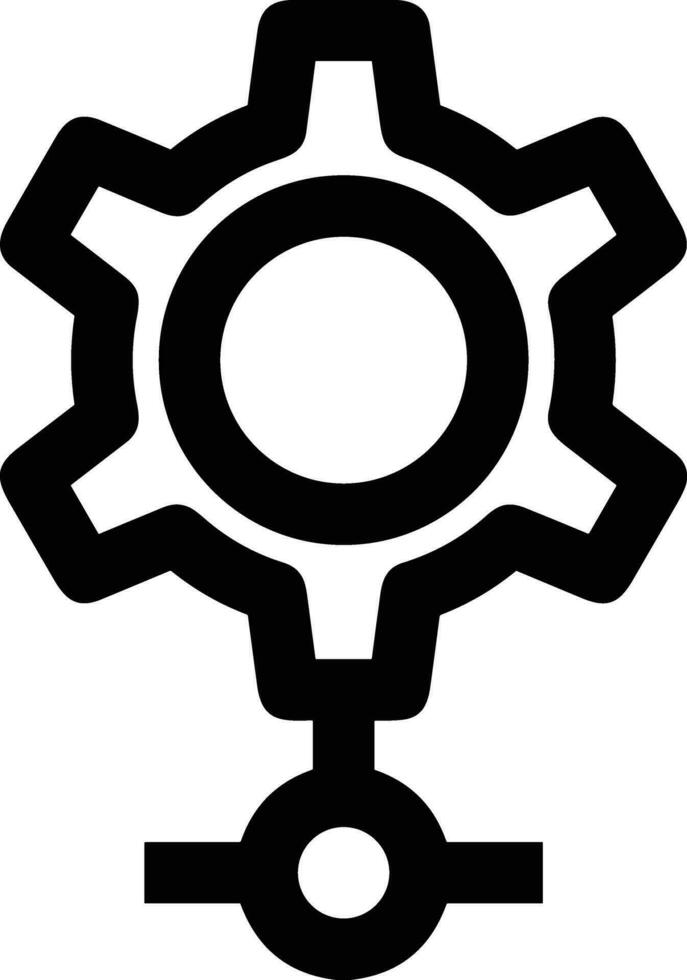 Gear setting symbol icon vector image. Illustration of the industrial wheel mechine mechanism design image