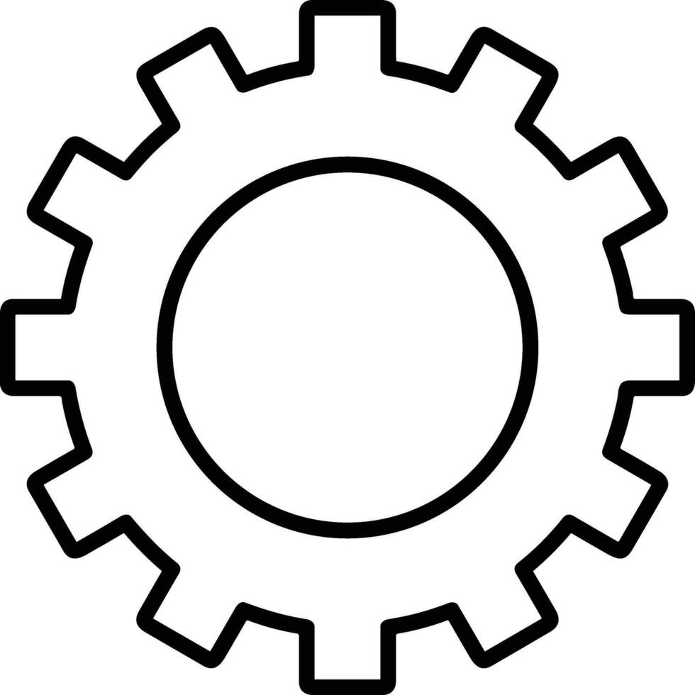 Gear setting symbol icon vector image. Illustration of the industrial wheel mechine mechanism design image