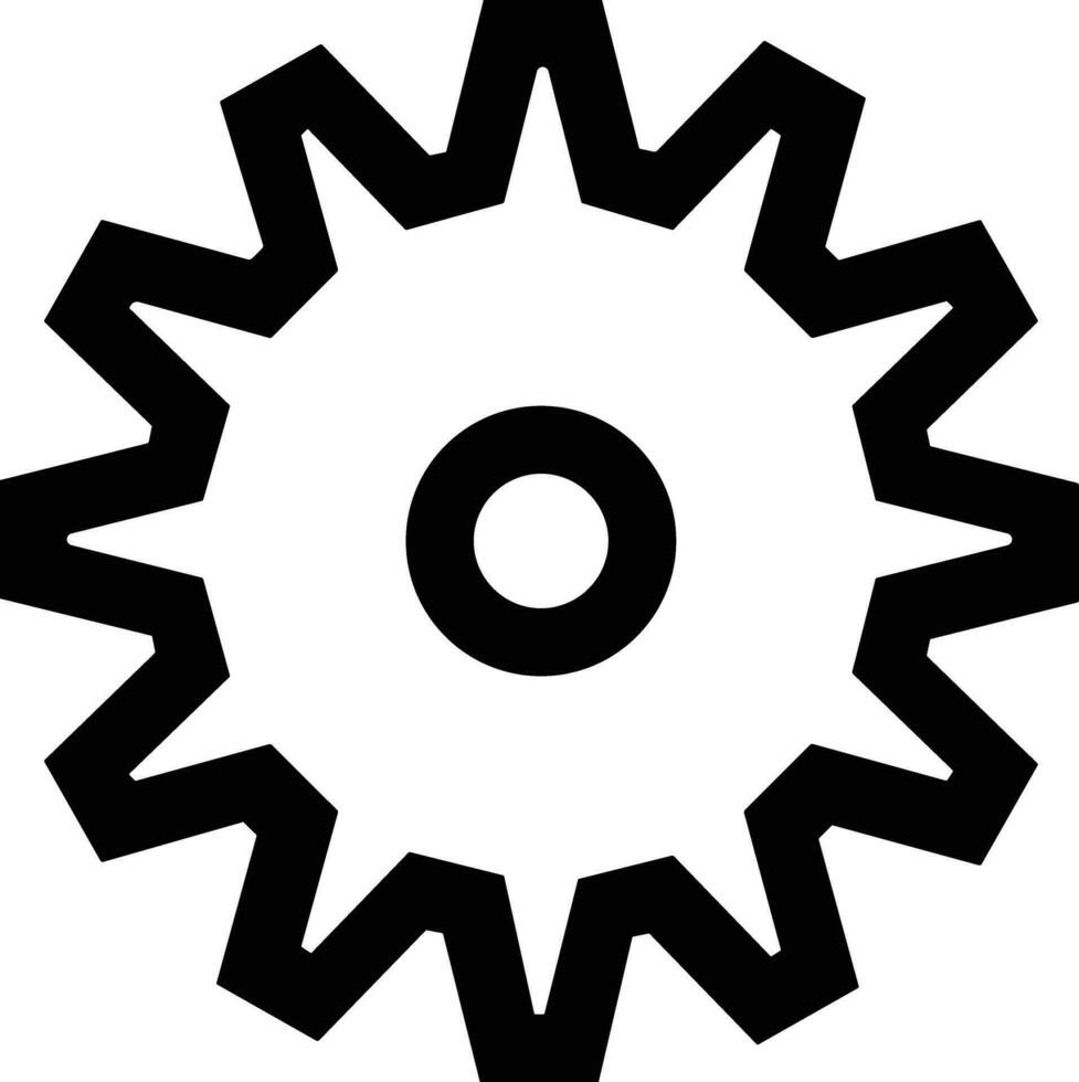 Gear setting symbol icon vector image. Illustration of the industrial wheel mechine mechanism design image