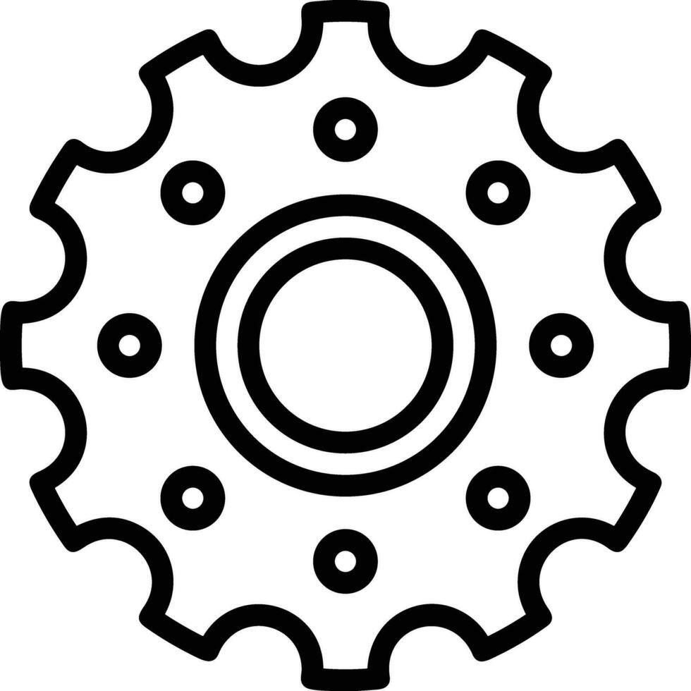 Gear setting symbol icon vector image. Illustration of the industrial wheel mechine mechanism design image