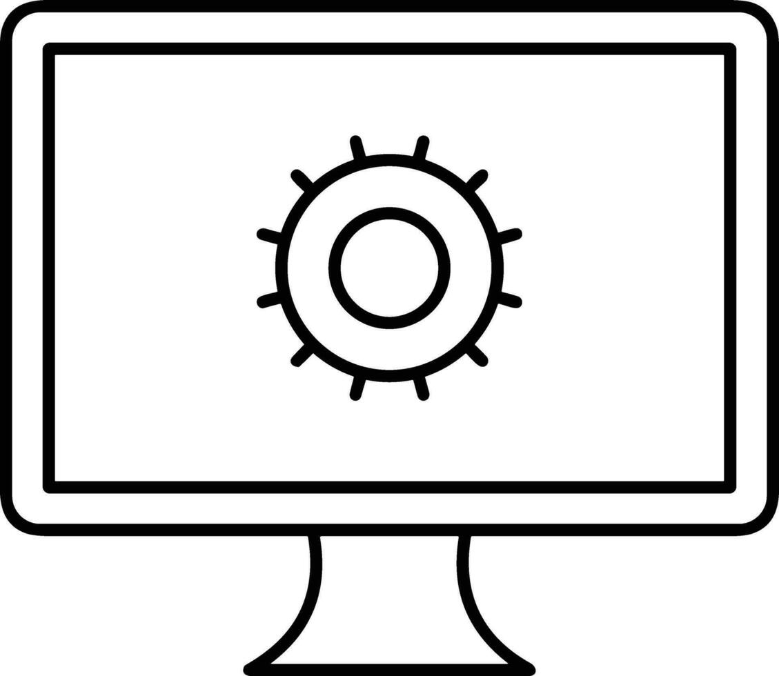 Gear setting symbol icon vector image. Illustration of the industrial wheel mechine mechanism design image