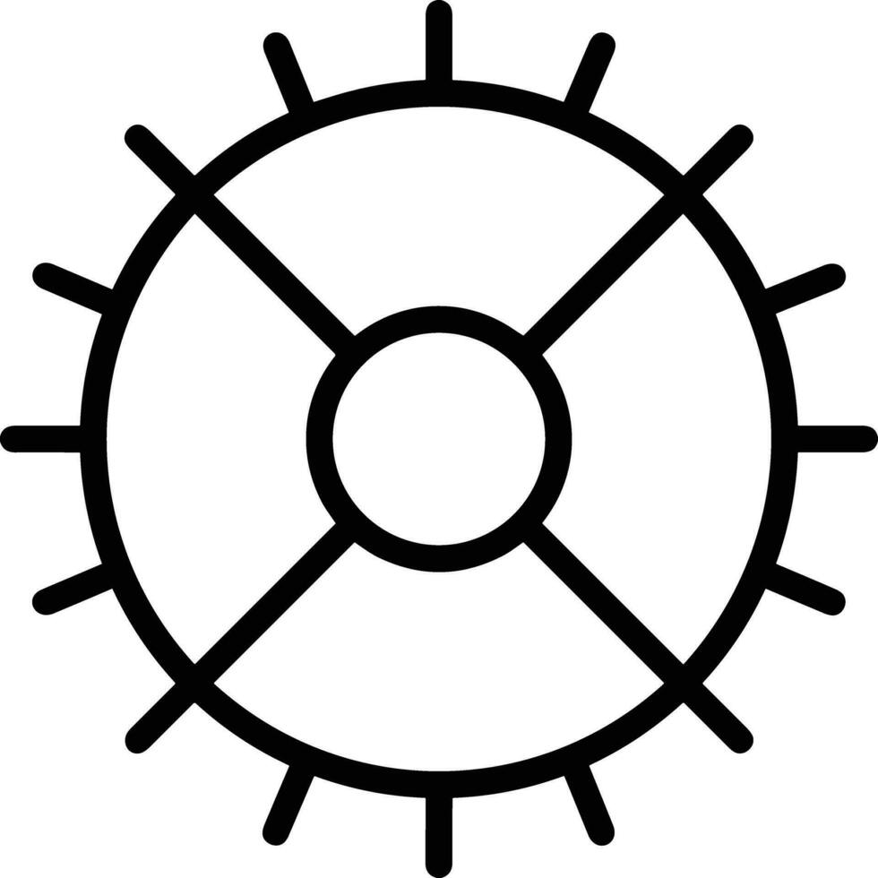 Gear setting symbol icon vector image. Illustration of the industrial wheel mechine mechanism design image