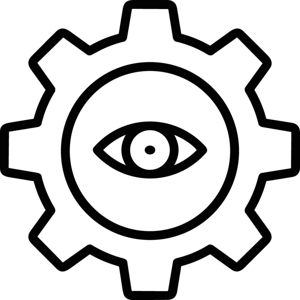 Gear setting symbol icon vector image. Illustration of the industrial wheel mechine mechanism design image