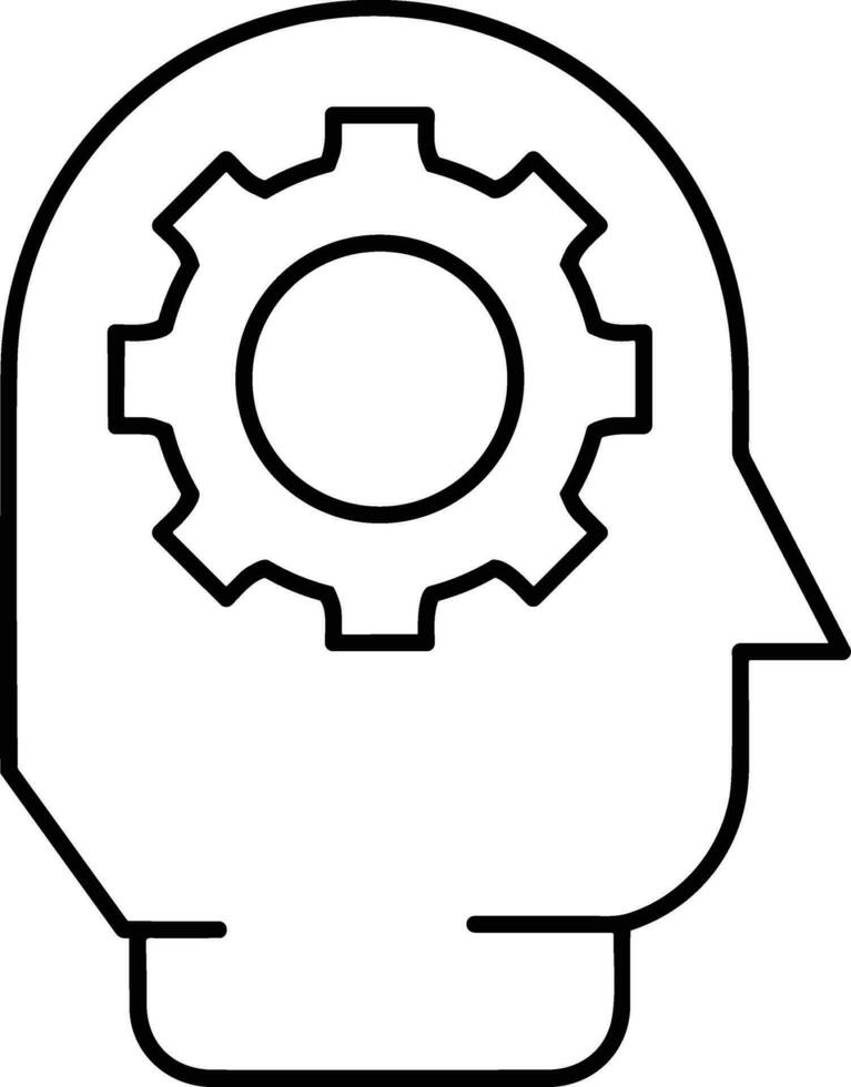 Gear setting symbol icon vector image. Illustration of the industrial wheel mechine mechanism design image