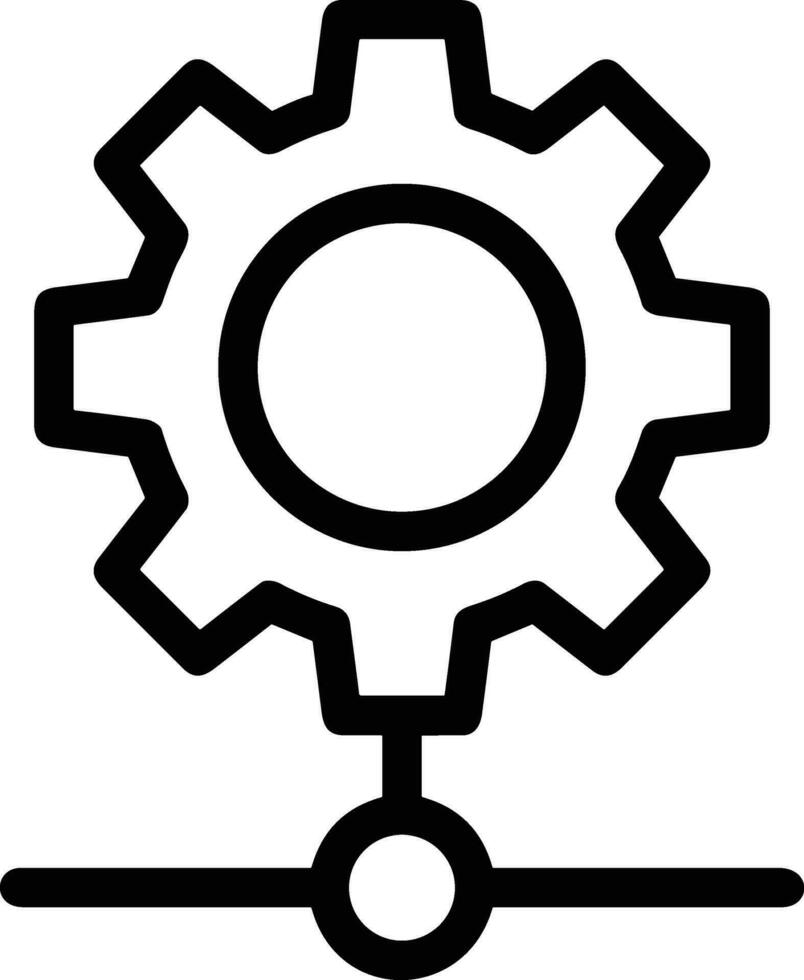 Gear setting symbol icon vector image. Illustration of the industrial wheel mechine mechanism design image