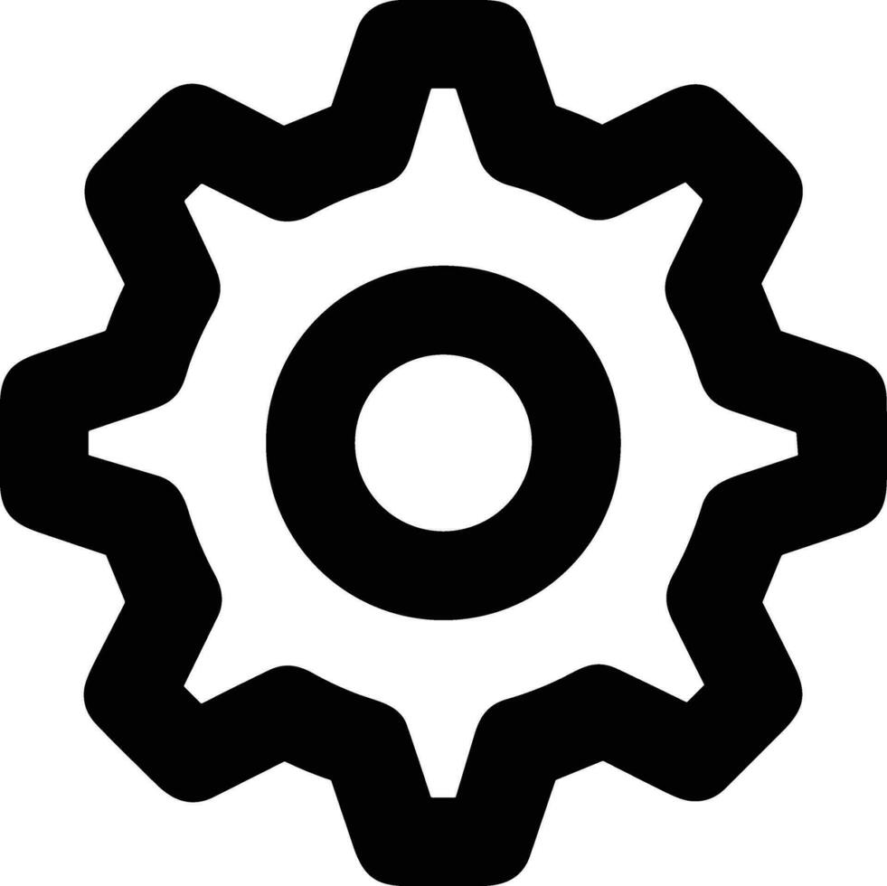 Gear setting symbol icon vector image. Illustration of the industrial wheel mechine mechanism design image