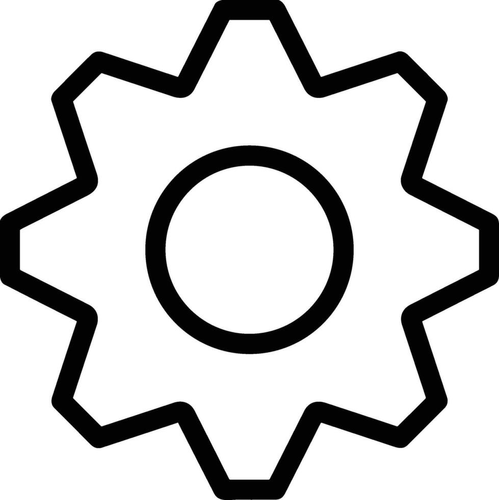 Gear setting symbol icon vector image. Illustration of the industrial wheel mechine mechanism design image