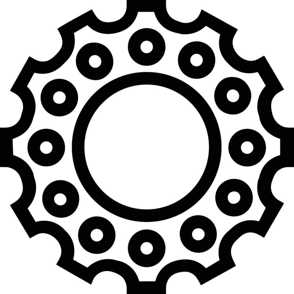 Gear setting symbol icon vector image. Illustration of the industrial wheel mechine mechanism design image