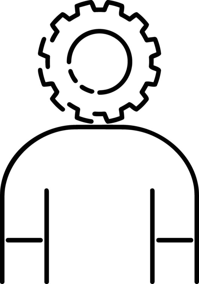Gear setting symbol icon vector image. Illustration of the industrial wheel mechine mechanism design image