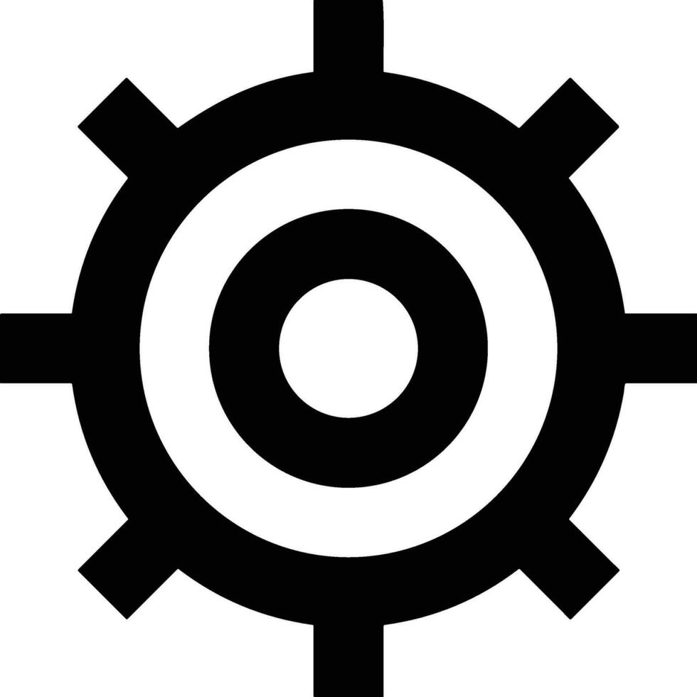 Gear setting symbol icon vector image. Illustration of the industrial wheel mechine mechanism design image