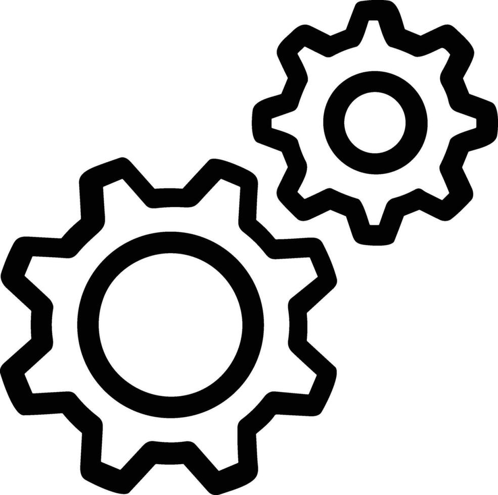 Gear setting symbol icon vector image. Illustration of the industrial wheel mechine mechanism design image