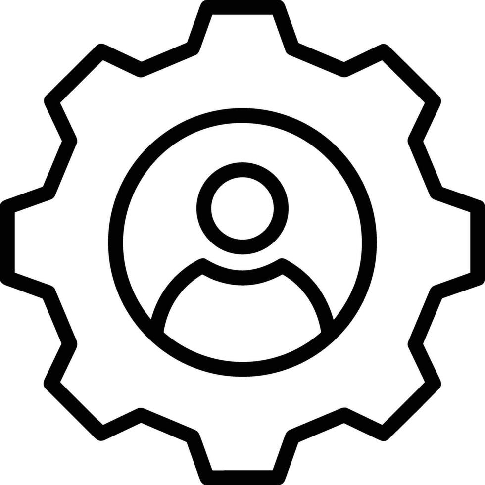 Gear setting symbol icon vector image. Illustration of the industrial wheel mechine mechanism design image