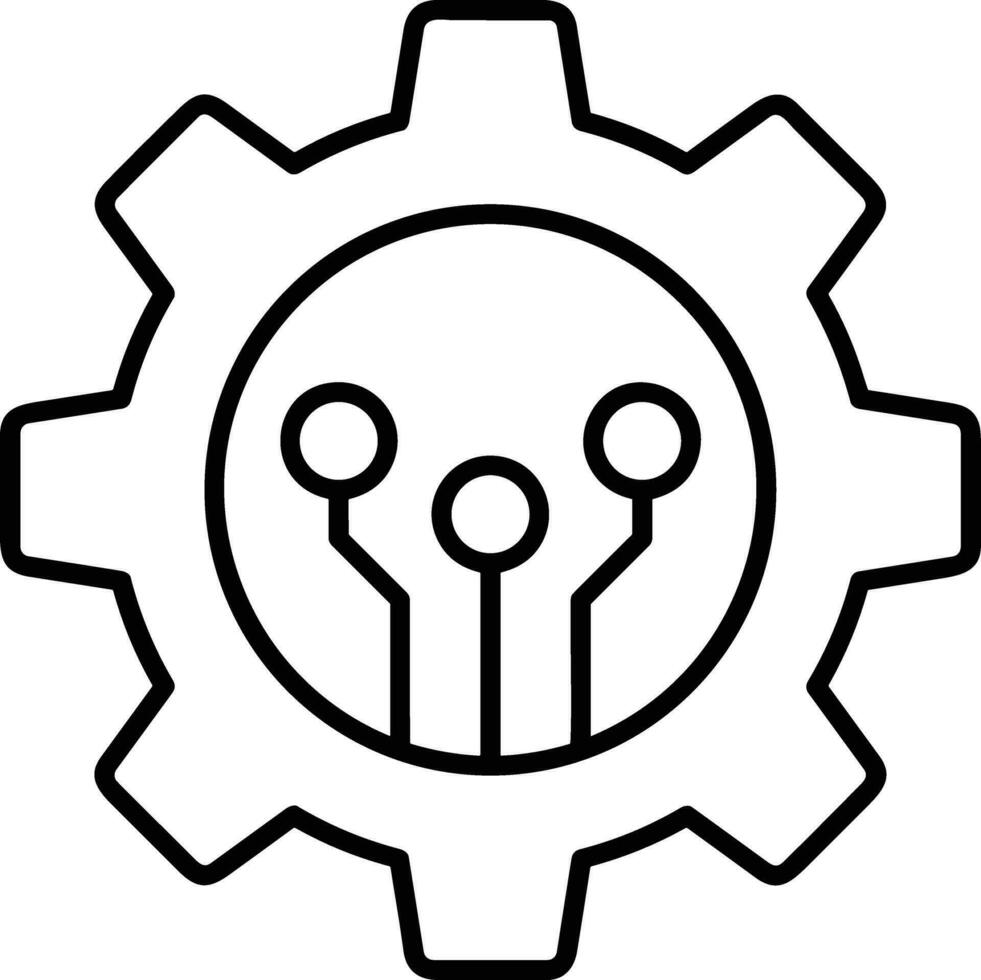 Gear setting symbol icon vector image. Illustration of the industrial wheel mechine mechanism design image