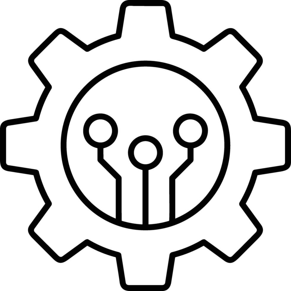 Gear setting symbol icon vector image. Illustration of the industrial wheel mechine mechanism design image