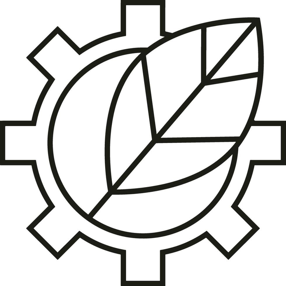 Gear setting symbol icon vector image. Illustration of the industrial wheel mechine mechanism design image