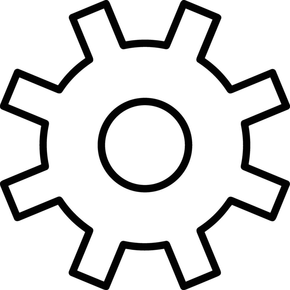 Gear setting symbol icon vector image. Illustration of the industrial wheel mechine mechanism design image