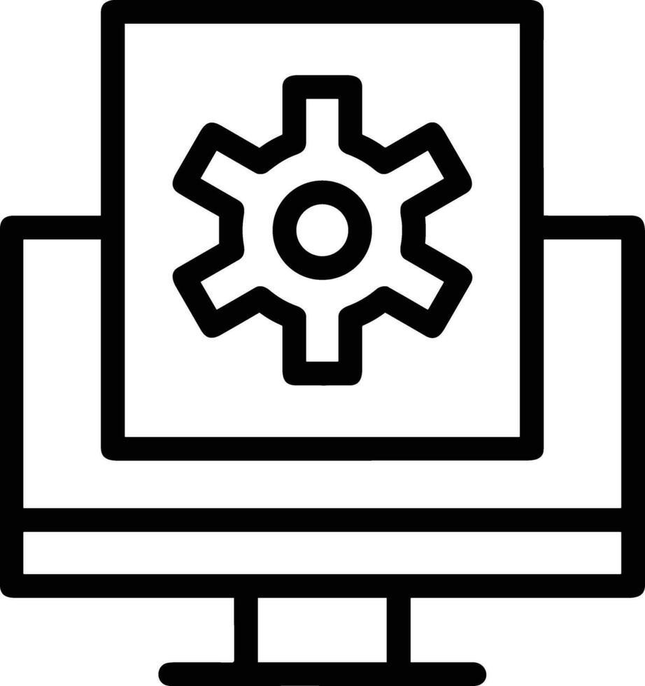 Gear setting symbol icon vector image. Illustration of the industrial wheel mechine mechanism design image