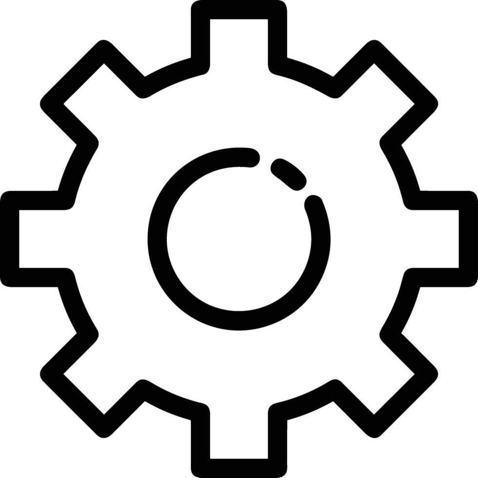 Gear setting symbol icon vector image. Illustration of the industrial wheel mechine mechanism design image