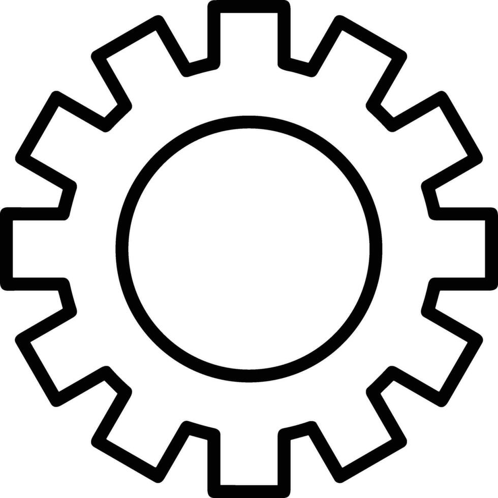 Gear setting symbol icon vector image. Illustration of the industrial wheel mechine mechanism design image