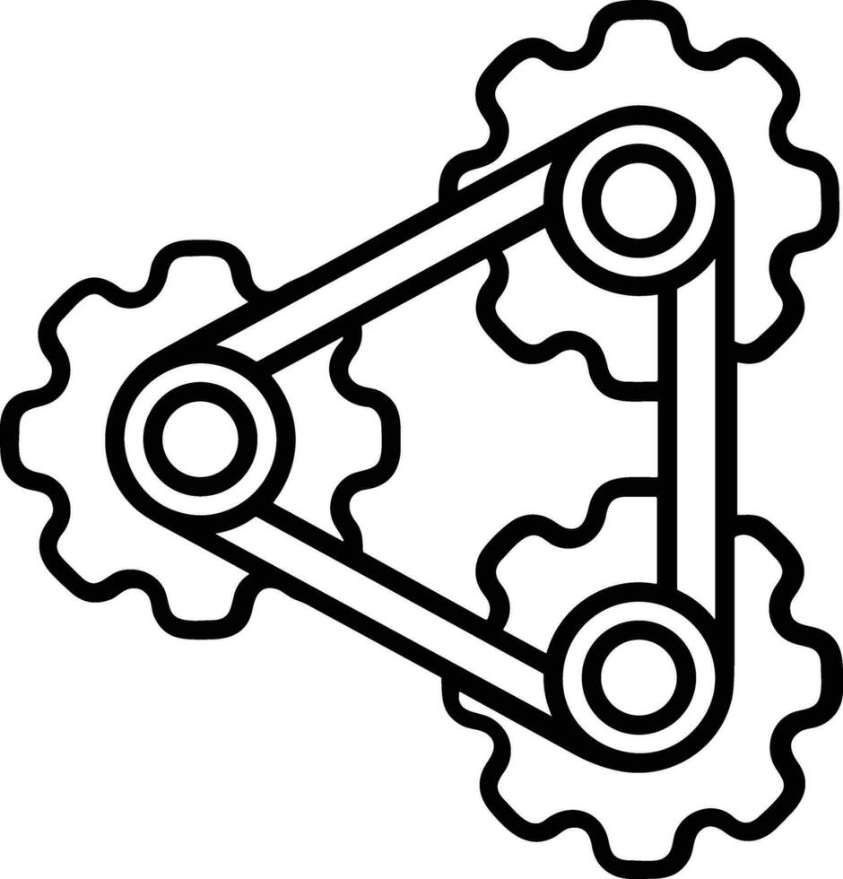 Gear setting symbol icon vector image. Illustration of the industrial wheel mechine mechanism design image