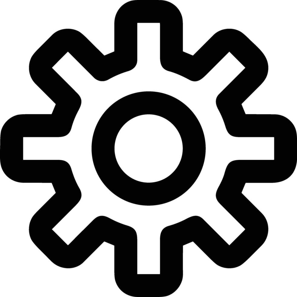 Gear setting symbol icon vector image. Illustration of the industrial wheel mechine mechanism design image