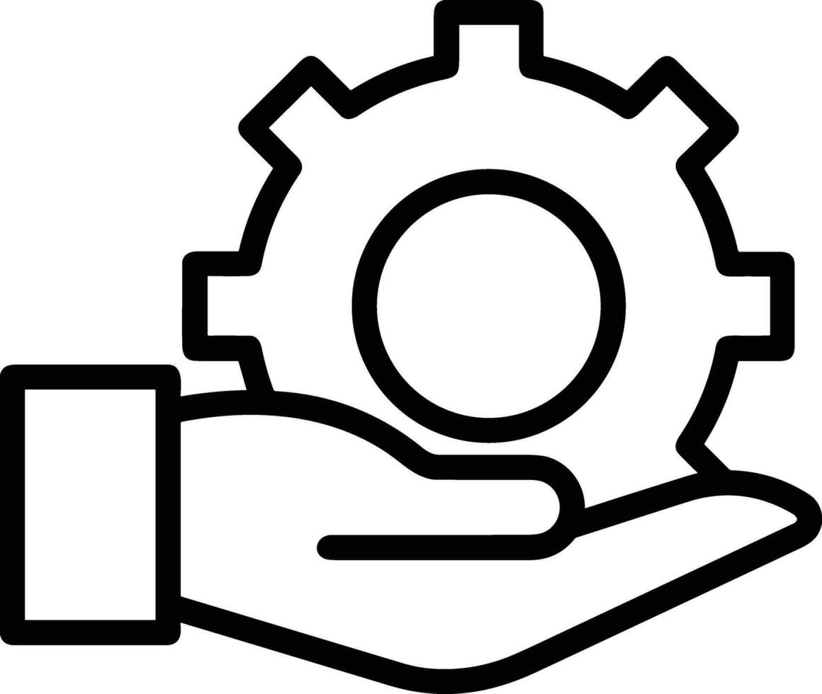 Gear setting symbol icon vector image. Illustration of the industrial wheel mechine mechanism design image