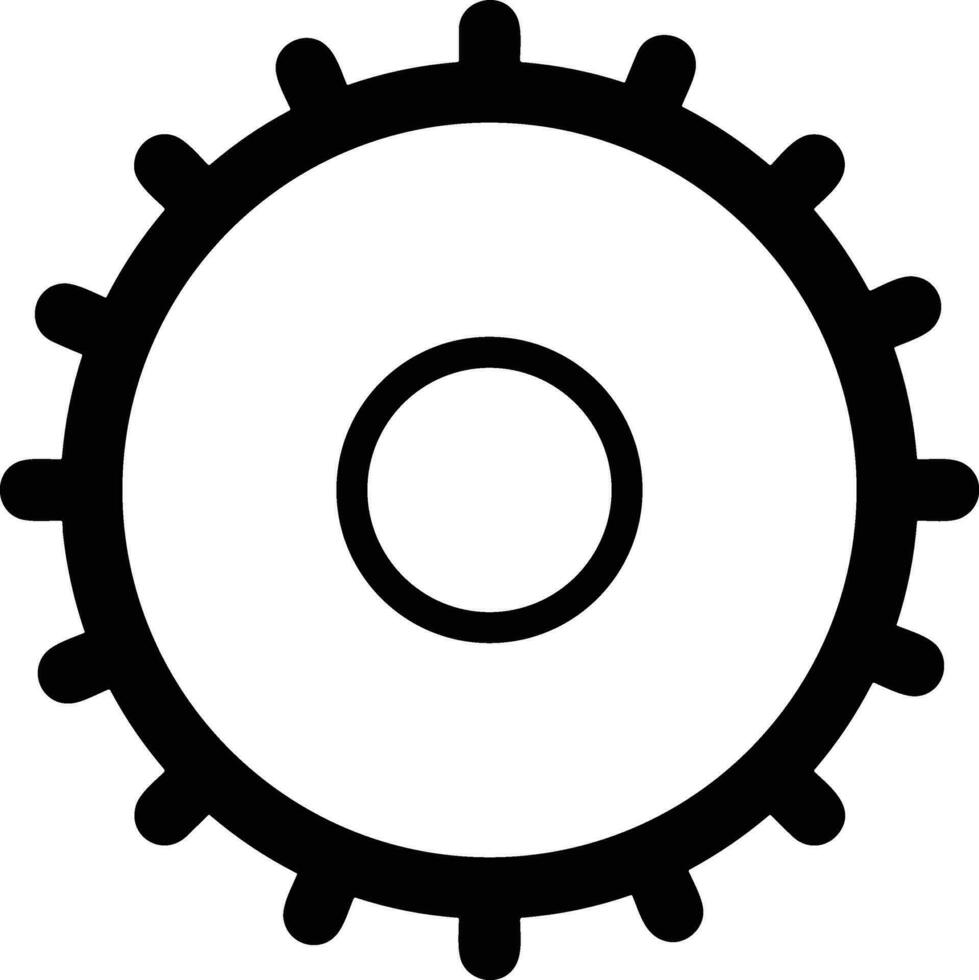 Gear setting symbol icon vector image. Illustration of the industrial wheel mechine mechanism design image